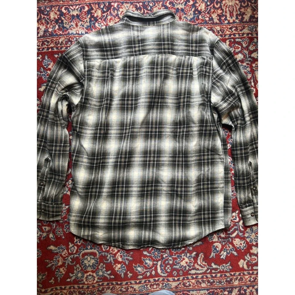 Carhartt Men's Adult Heavy Flannel Long Sleeve Plaid Black/Green Original Fit M